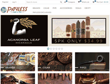 Tablet Screenshot of paylesscigarsandpipes.com